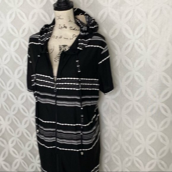 Dotti Dahlia Stripe Zip Hoodie Cover-Up Swimsuit - Picture 7 of 8